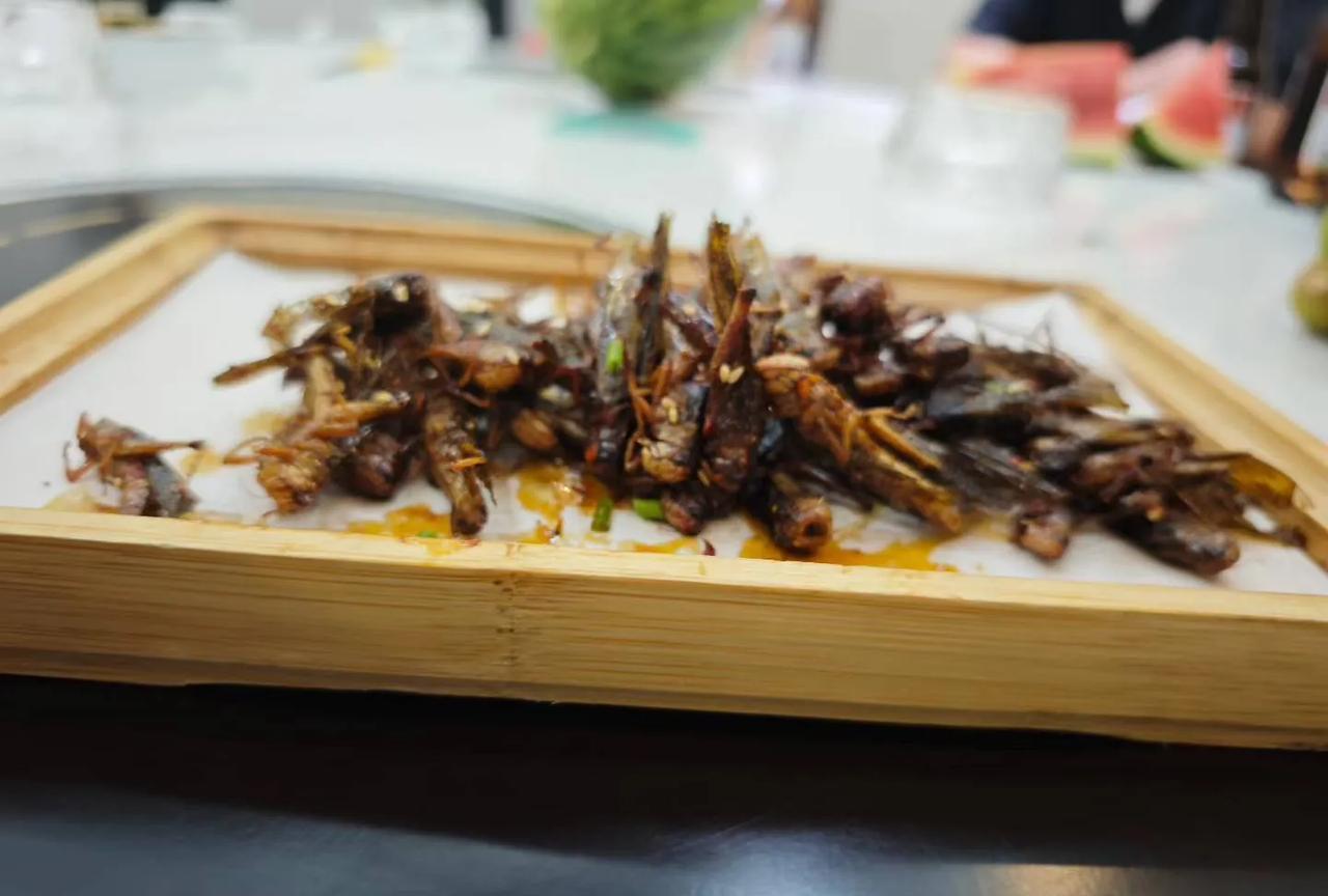 瑶族美食，蚂蚱，特别好吃！