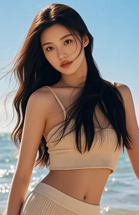 美女侧脸一瞬，光影仿佛自动为她打上柔焦光晕！