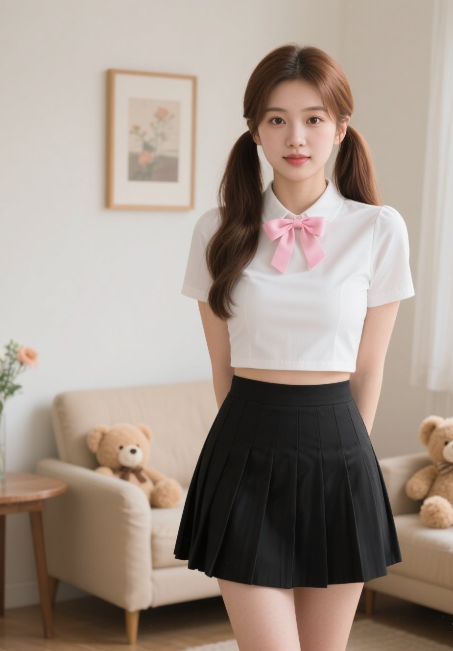 娇俏佳人紧身裙写真，白丝高跟尽显女神气质