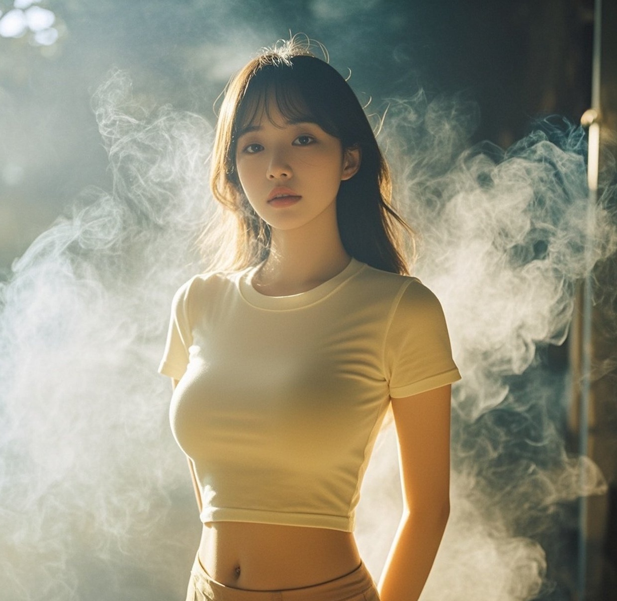 健康丰满真丝女神，紧身剪裁尽显自信风采