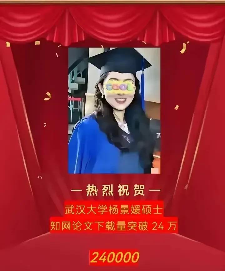 一觉醒来，杨景媛的天塌了，  
知网跳动的数字定格在24万次下载，她却笑不出来。