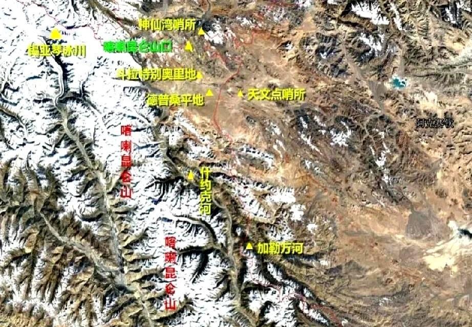 加勒万河谷可以直通印度首都新德里，两地之间的直线距离仅约400公里，出河谷就可以