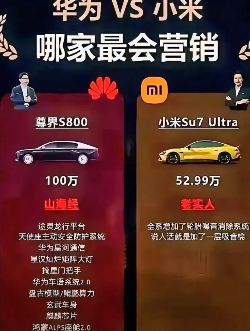 华为VS小米，谁的营销更有一套？

华为尊界S800，一口气甩出一串高科技名词，