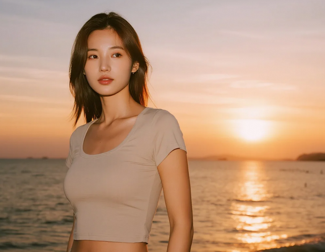 黄昏中的海边精灵：捕捉那份不可言喻的美