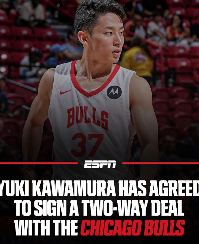 河村勇辉获公牛双向合同，勇于逐梦再获回报!

凭借在NBA夏季联赛后面几场比赛的