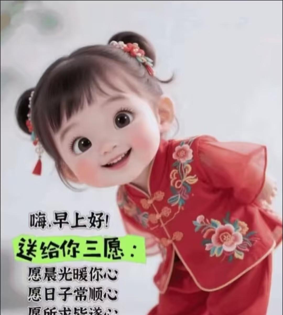 萌娃这三愿，简直暖到心窝里了。晨光暖你心，多美好的画面啊。现在好多人一睁眼就被焦