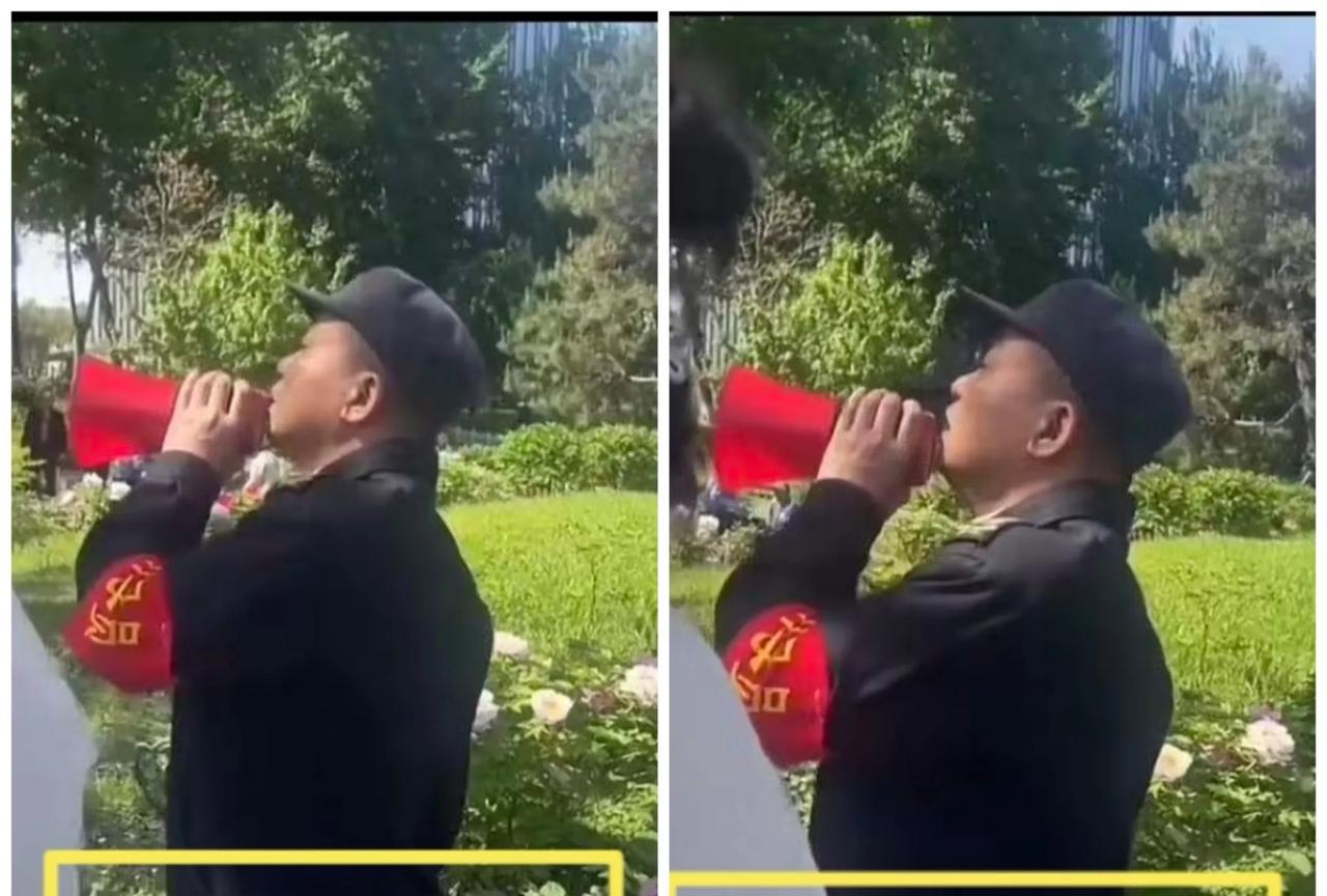 尴尬了，这脸真没地方搁了，
保安大叔硬核喊话进牡丹花丛拍照的大妈：那丑的，贼拉黑