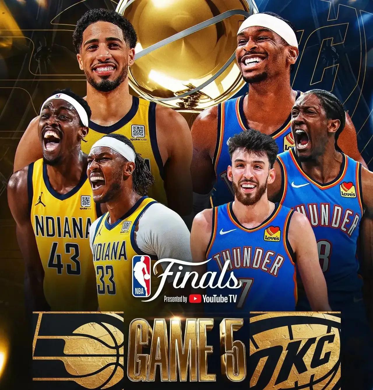 nba总决赛第五场将于今天8点40在雷霆主场开打，此前四场比赛双方各自破掉对方一