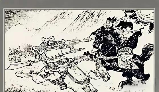 “尔等不自量力，前来送死，休怪某家刀下无情！”两军对垒，有一将白马钢刀，白盔白甲