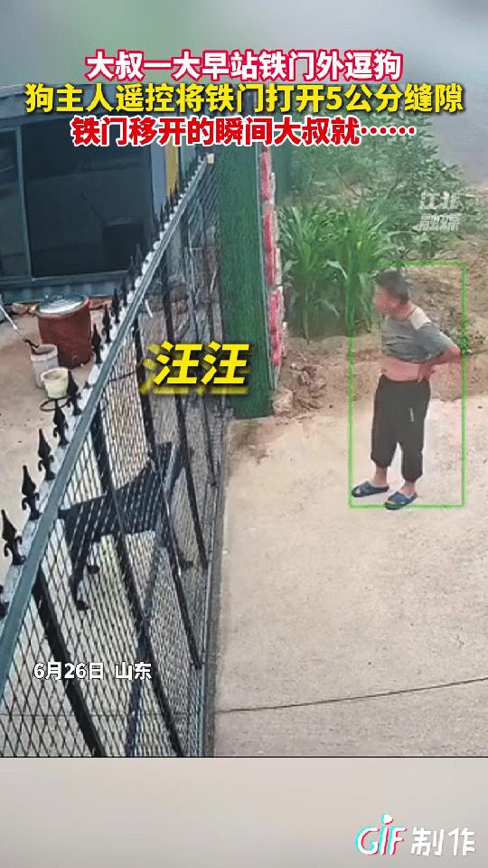 山东一男子在早上睡觉时听到家中两条狗不停犬吠十几分钟，他起床查看发现竟有一个大叔
