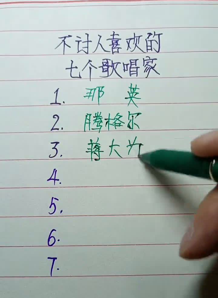 不讨人喜欢的七个歌唱家。
·一、那英。
·二、腾格尔。
·三、蒋大为。
