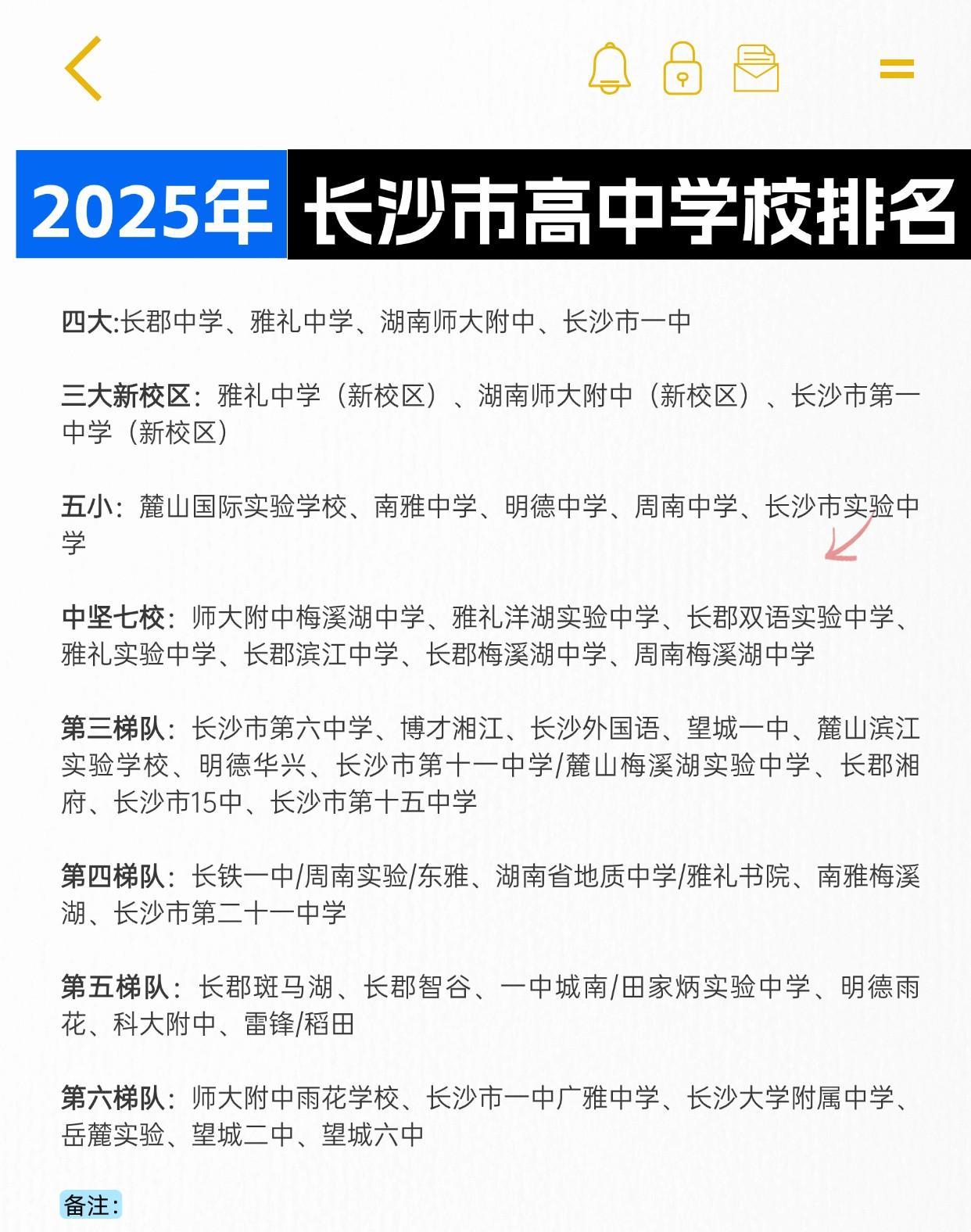 太及时了！总算有人将2025年长沙市高中学校排名说清楚了，四大依然是长郡中学、雅