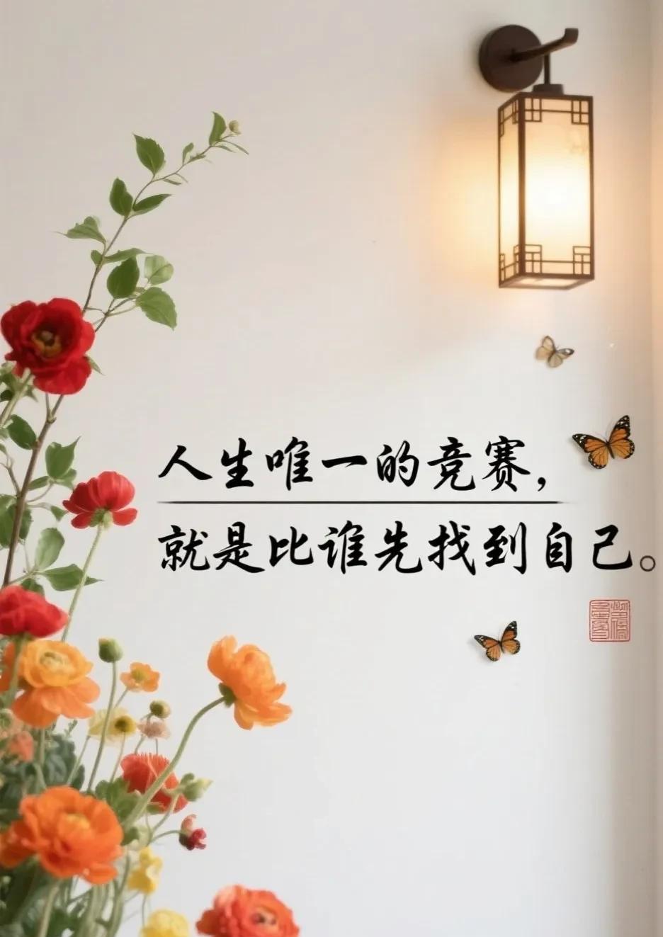 人生唯一的竞赛是比谁先找到自己
人生唯一的竞赛，是比谁先找到自己。
我们从小到大