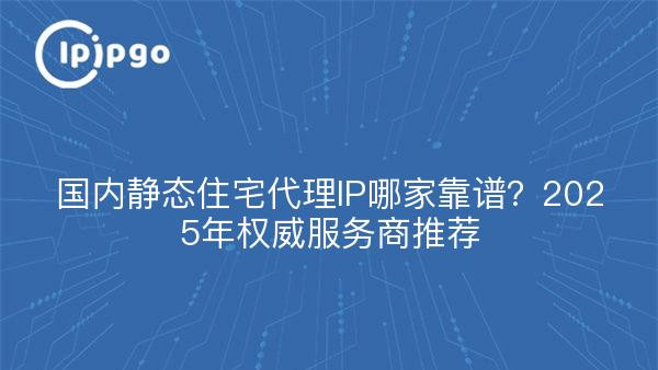 国内静态住宅代理IP哪家靠谱？2025年权威服务商推荐
