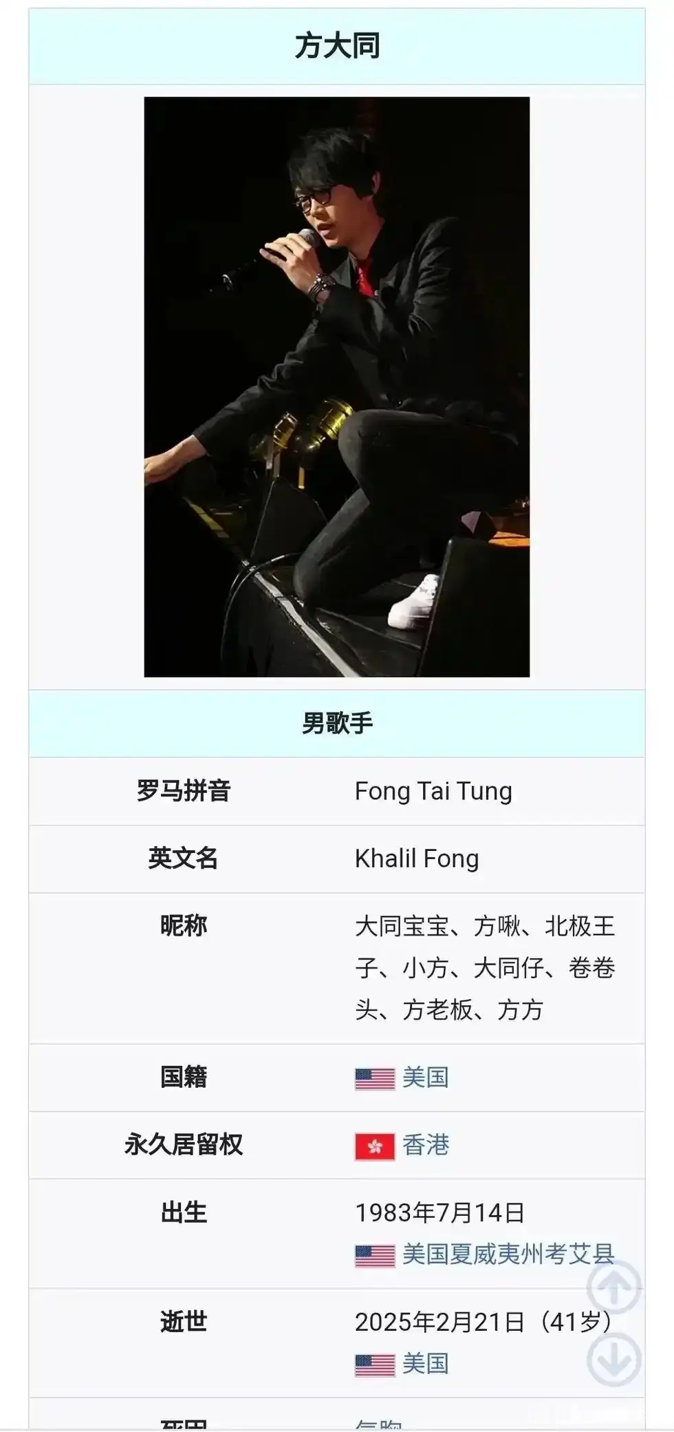 方大同居然是美国国籍？