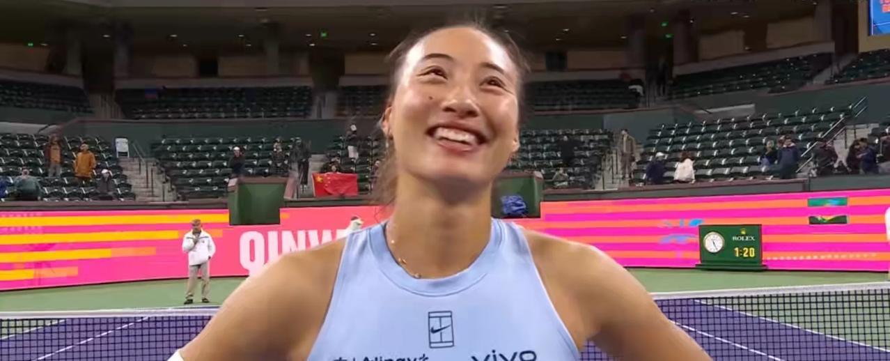 郑钦文横扫科斯秋克首次打进IW八强，将再战斯瓦泰克！
WTA1000|印第安维尔