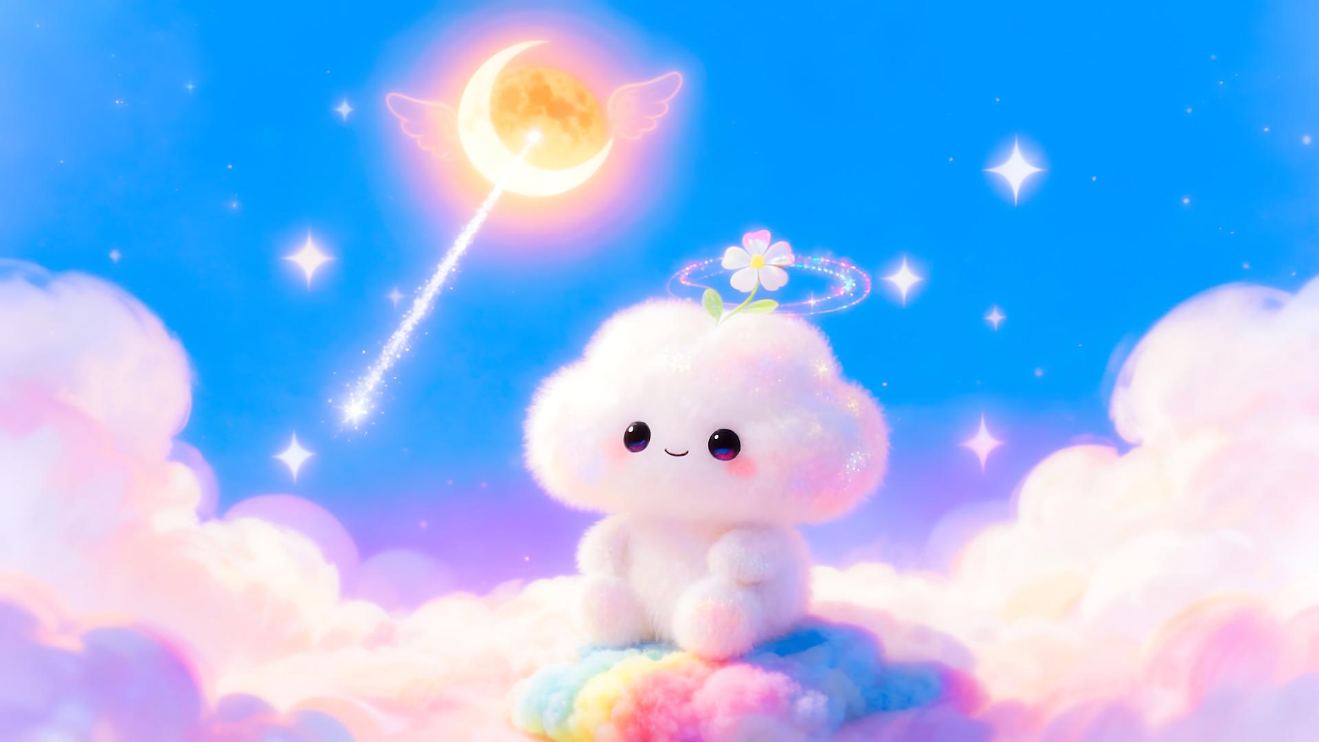 冬季美景中的小天使  壁纸𝓢𝓱𝓪𝓻𝓮