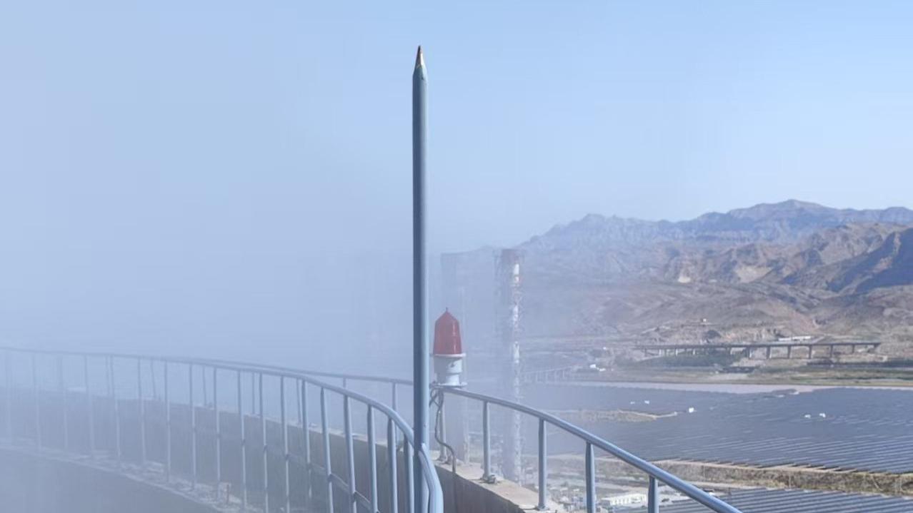 冷却塔防雷工程圆满完工 精修细护避雷针