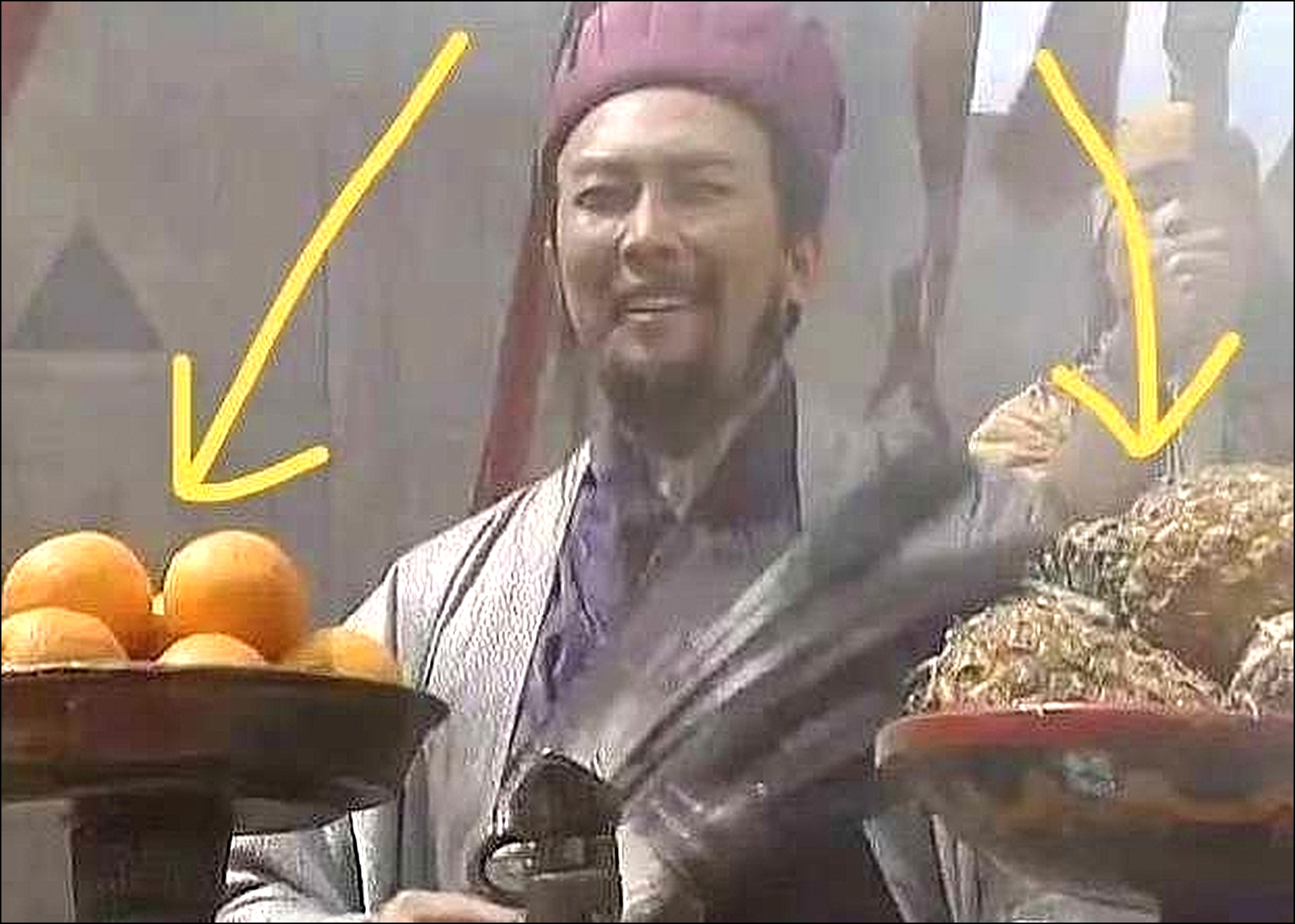 央视版《三国演义》，那个时候就有橘子和菠萝了吗