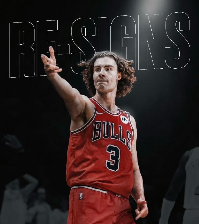 NBA：约什吉迪与公牛达成一份为期四年价值1亿美元的续约协议
吉迪和公牛提前完成