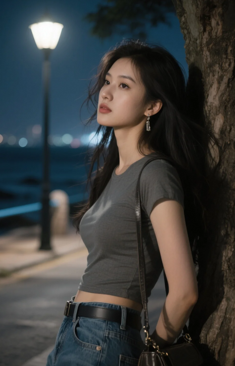 耳坠晃动的那一刻，我听见了夜晚的心跳