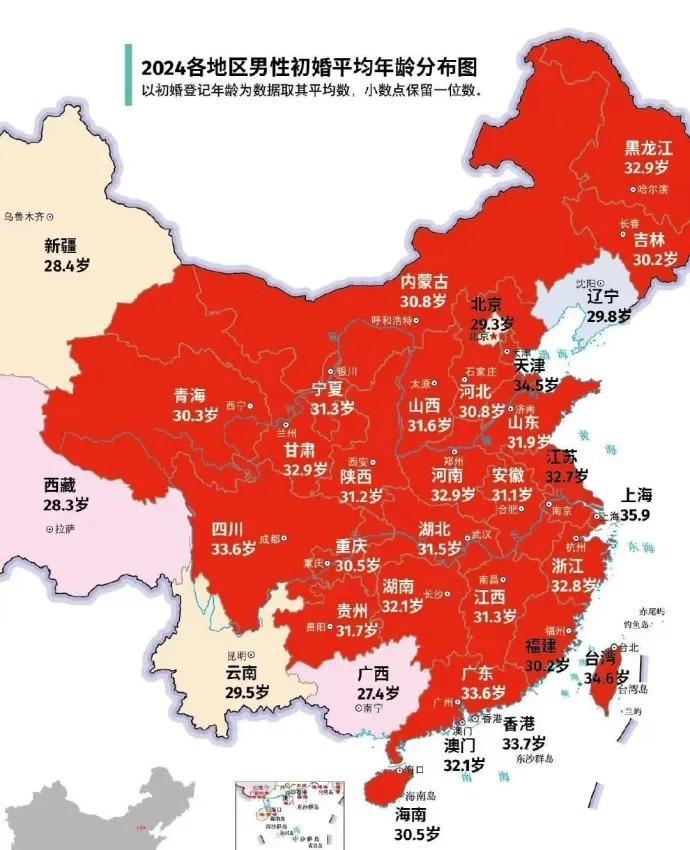 没想到现在大家结婚都这么晚了啊！一点都不用担心早婚早育的问题了。
其实我觉得这个