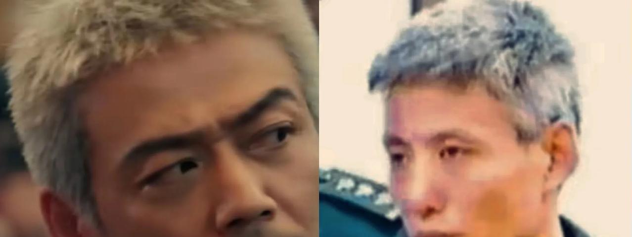 《以法之名》中杨烁扮演的万海应该是借鉴了刘涌的外形。
——像极了。