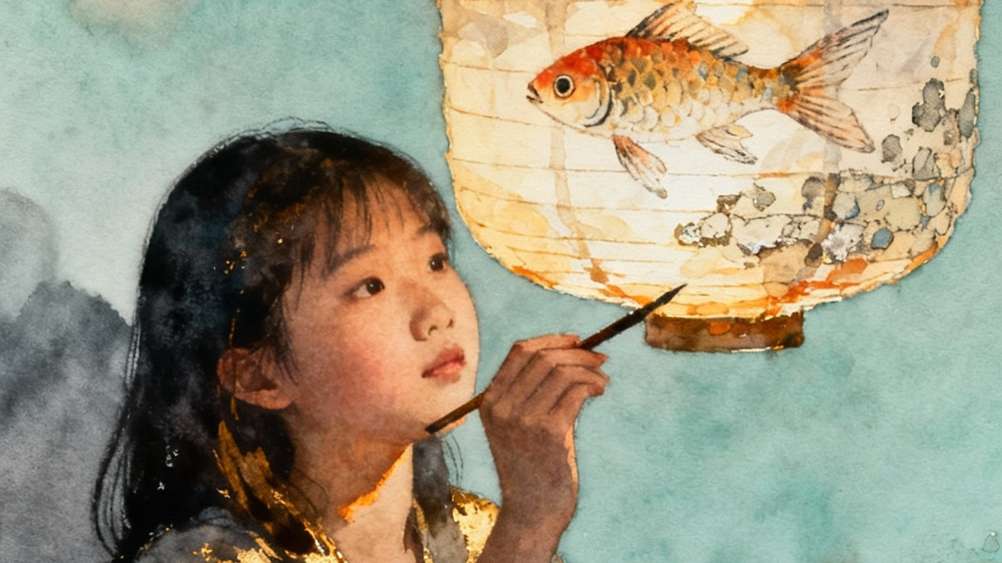 冰绡与鳞光——冬月画鱼记