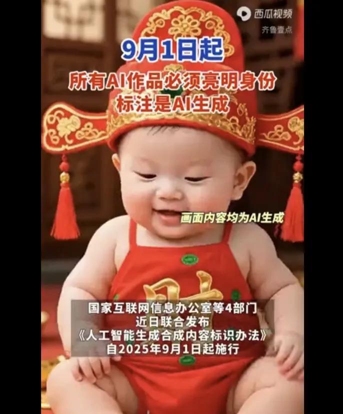 我长时间的呼吁终于有了结果了。自9月1日起，AI作品必标注是AI。
但问题是，如