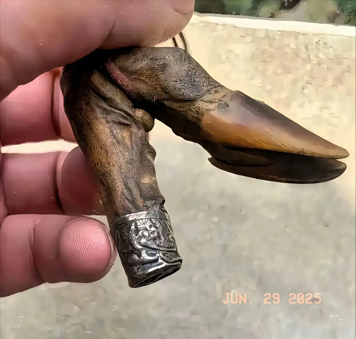 这是一位98岁的老人珍藏了一辈子的东西，临终前把它拿了出来，里三层外三层的包着，