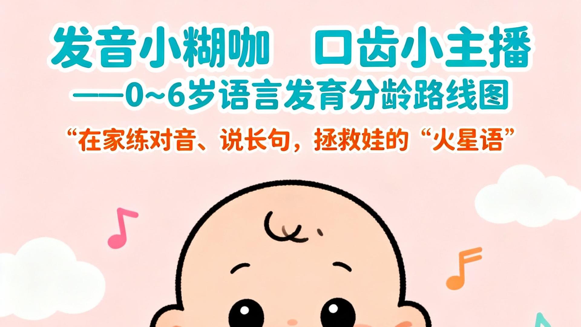 “发音小糊咖”到“口齿小主播” ——0～6岁语言发育分龄路线图 在家练对音、说长句，拯救娃的“火星语