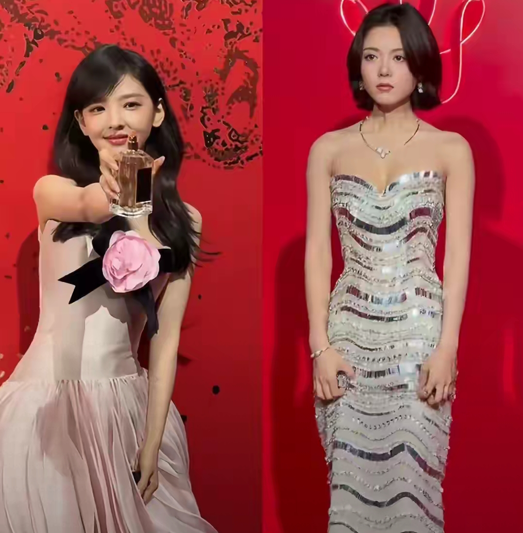 看23岁赵今麦和29岁章若楠的同框生图，才知珠圆玉润与干瘪的区别