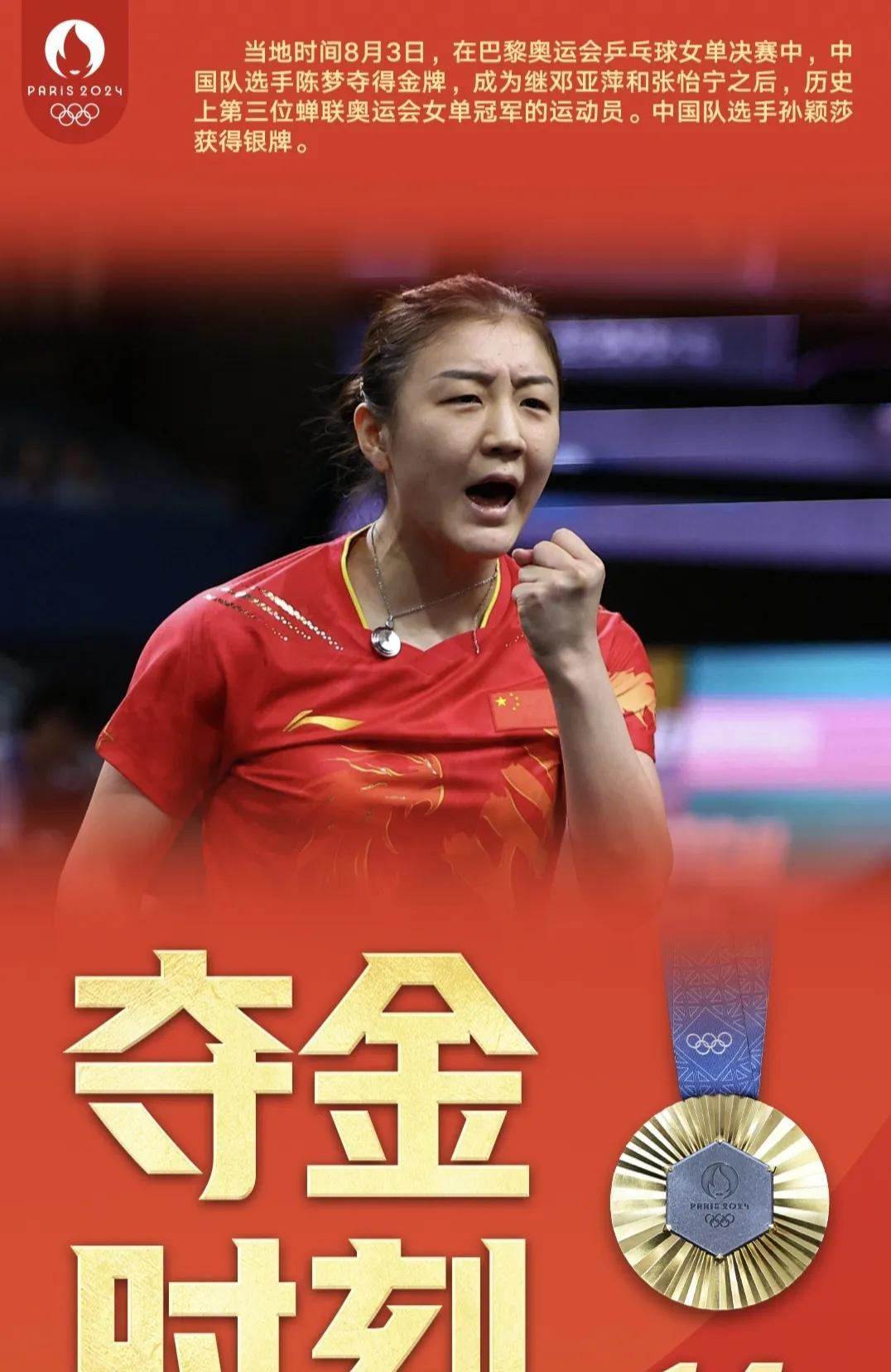 #你认可陈梦对奥运门票的回应吗#
别炒旧话题了，陈梦巴黎奥运会女单夺冠已证明她获