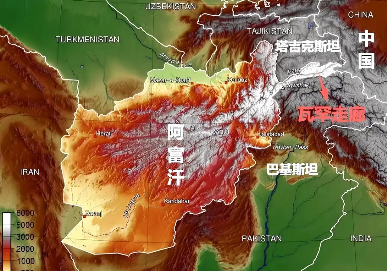 瓦罕走廊像一条丝带，连接着中国和阿富汗，不过目前用处不大，双方很少进行经济往来，