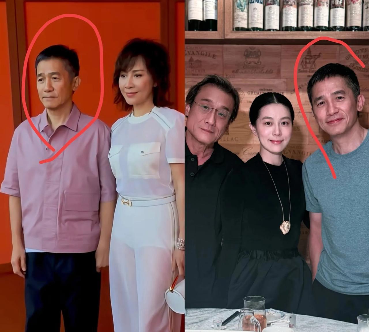 我有一种错觉，梁朝伟是不是怪怪的啊？
他每次跟刘嘉玲出来，都是一副很社恐的模样，
