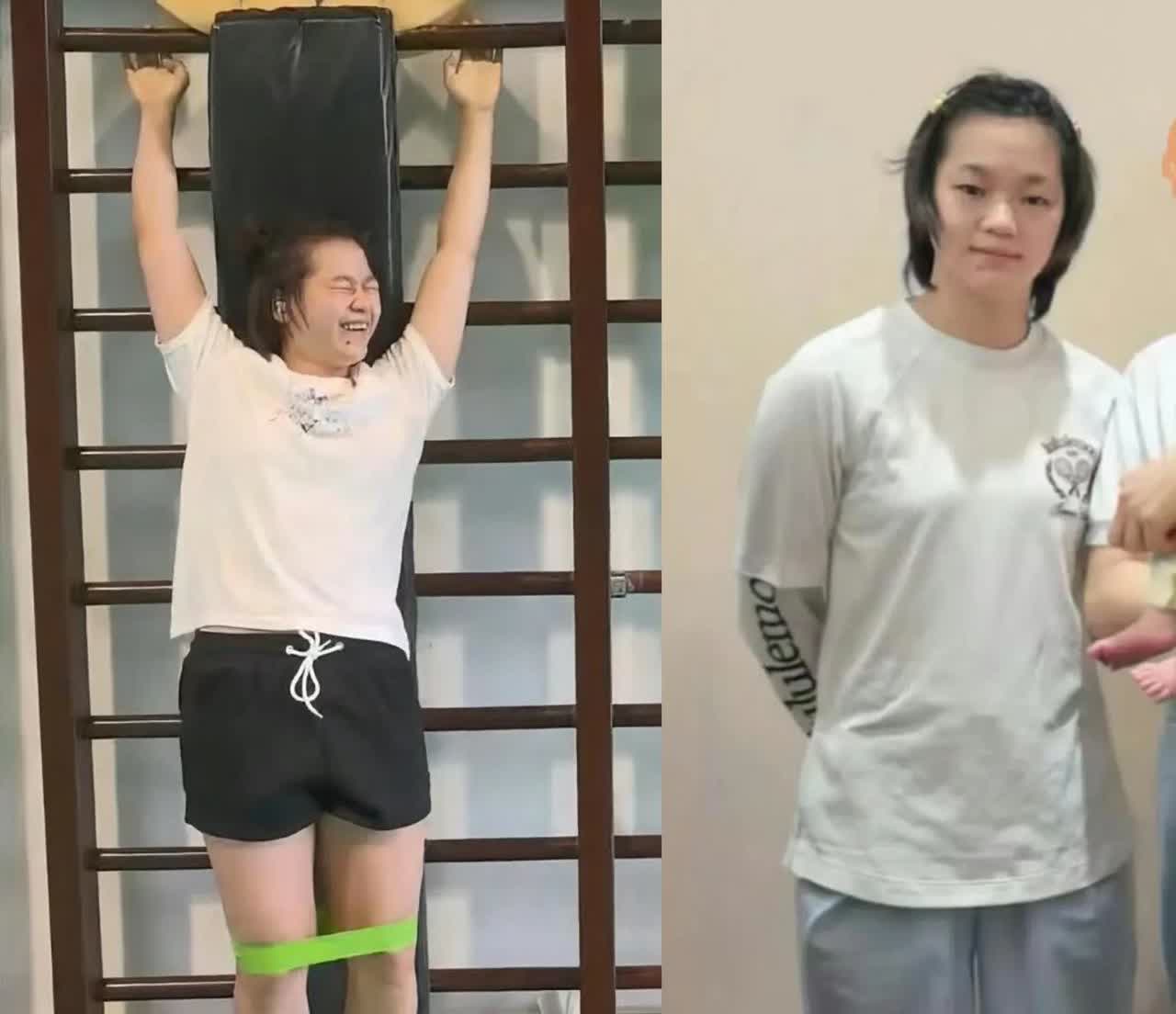 一觉醒来
全民瞩目的全红婵回来了
7月下旬的康复训练成效已显
对比训练前后