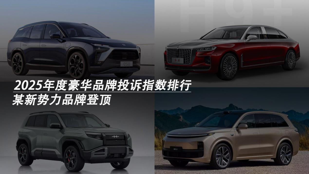 2025年度豪华品牌投诉指数排行：某新势力品牌登顶