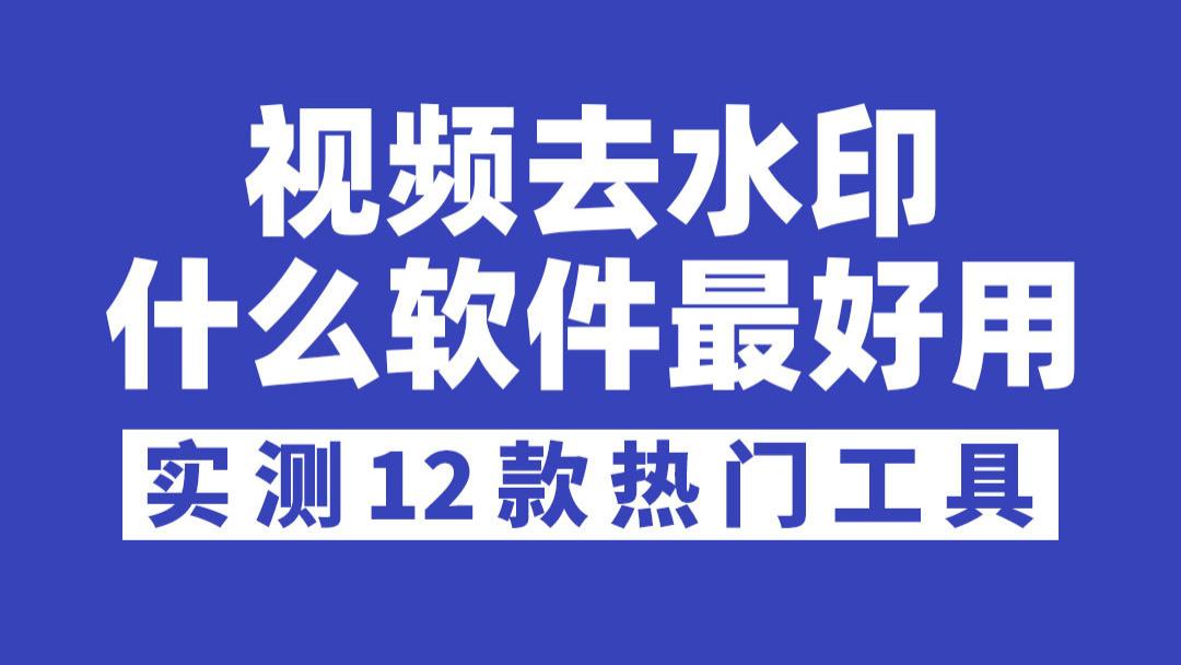 视频去水印什么软件最好用？12款去水印工具助你一臂之力