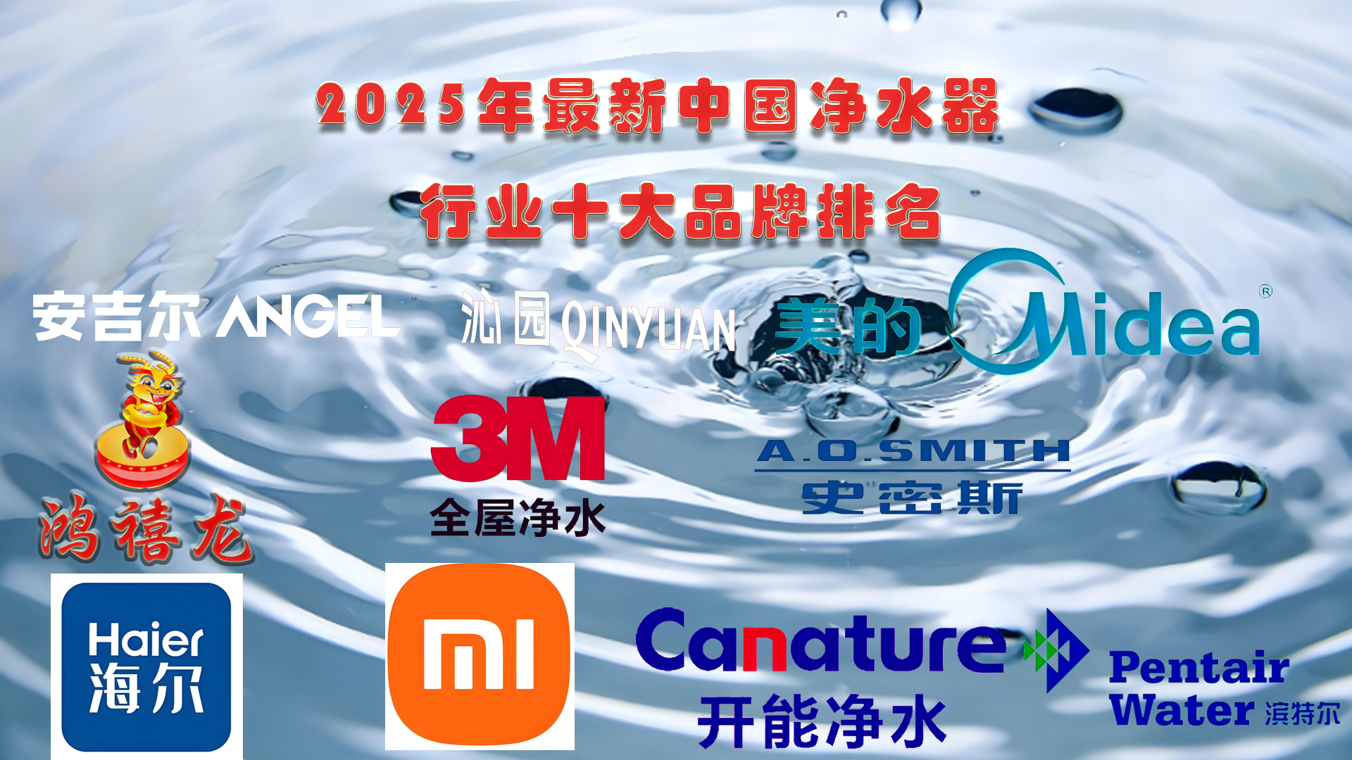 2025年最新中国净水器十大品牌排行榜