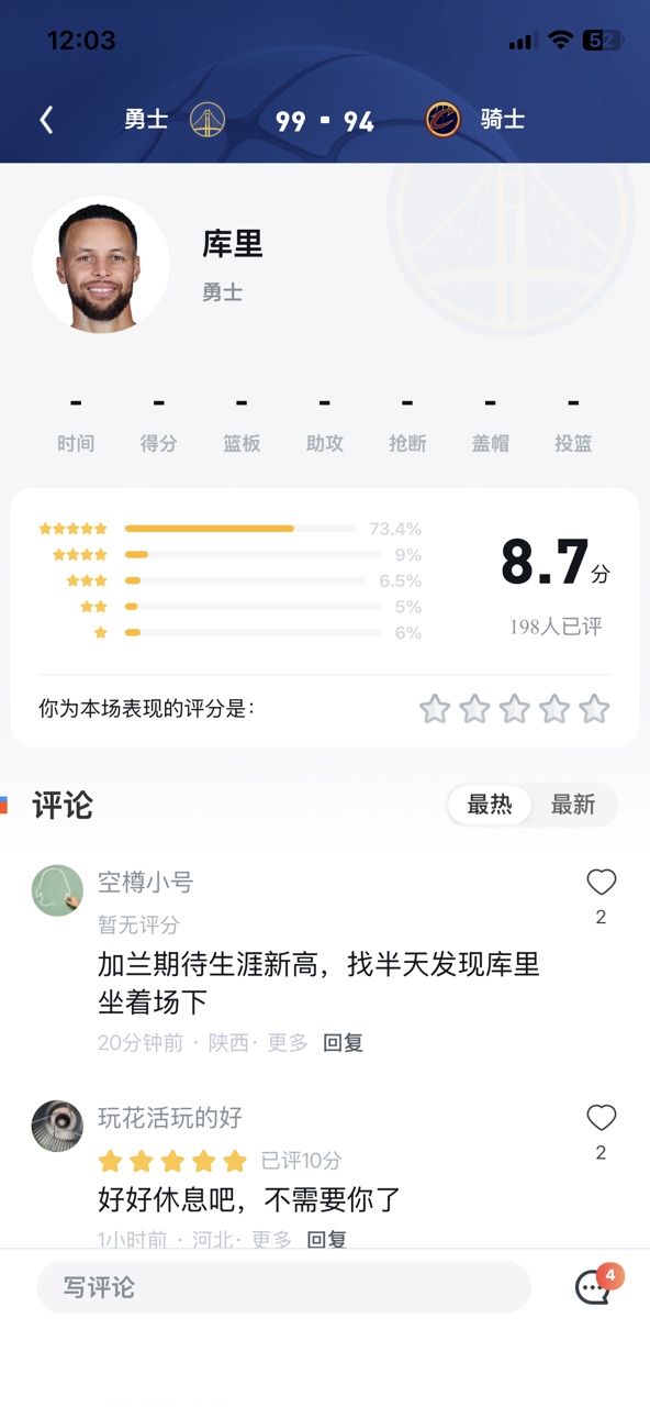 今天鸽鸽休息，球队依旧拿下比赛，可喜可贺~