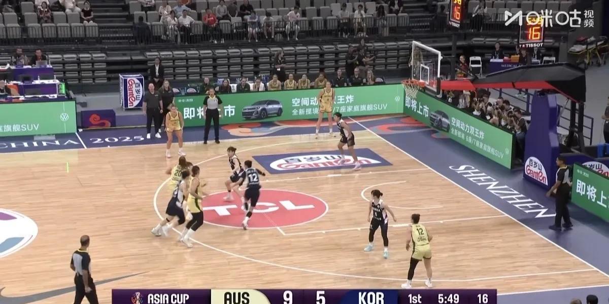42：38！澳大利亚女篮上半场暂时领先韩国女篮！
     今天下午，女篮亚洲杯