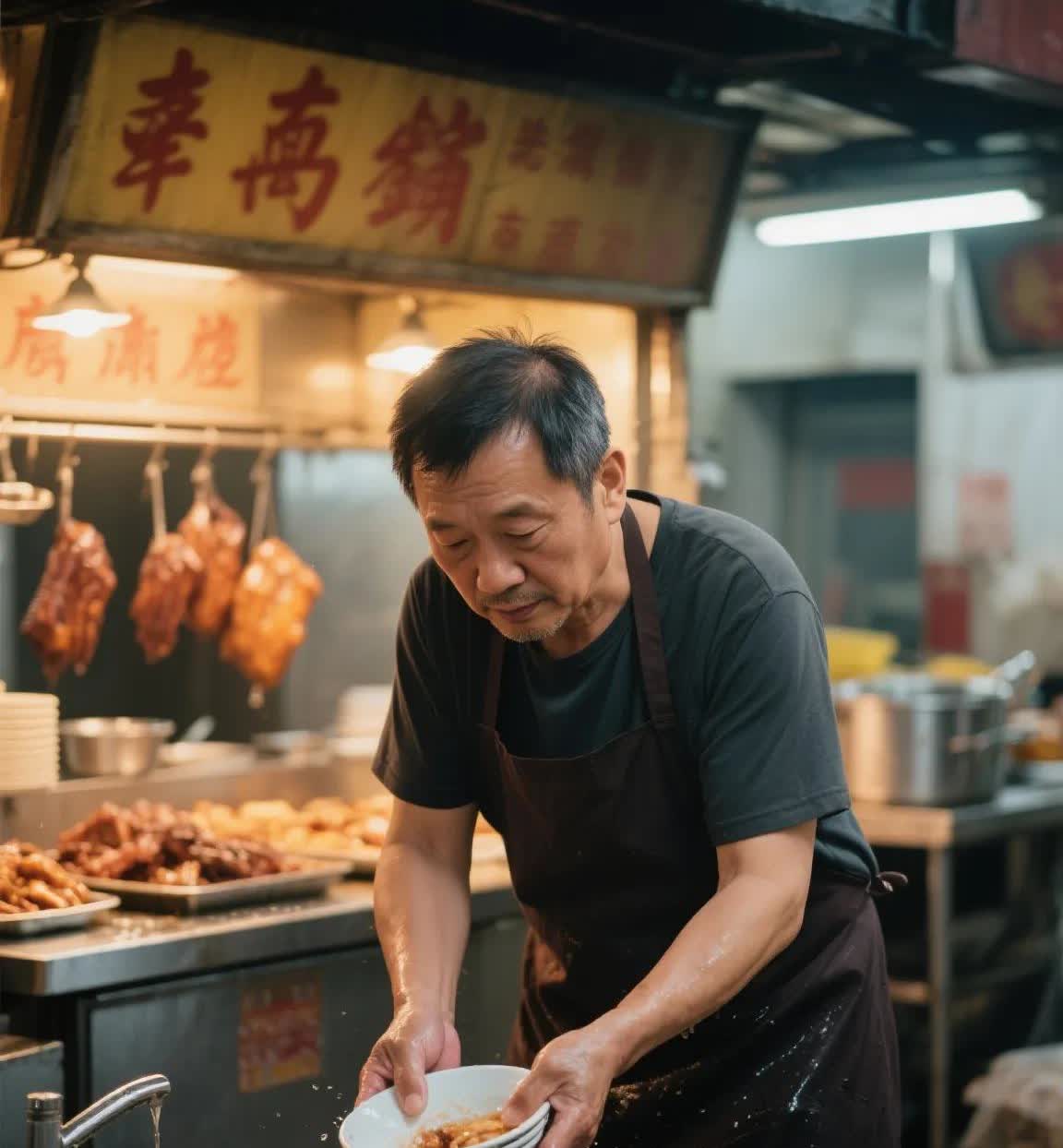 同事现在下班之后多了件事，什么事呢？
去一家卤菜店帮工，具体的工作就是洗碗。他