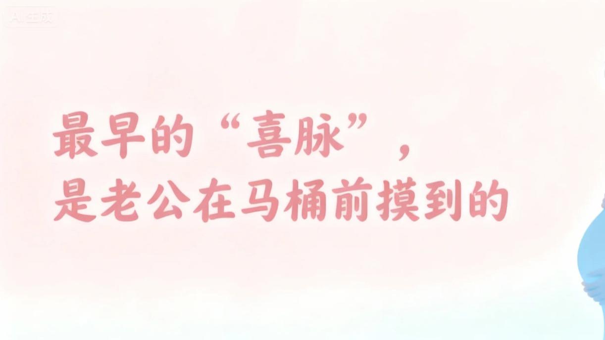 官宣！但最早的“喜脉”，是老公在马桶前摸到的