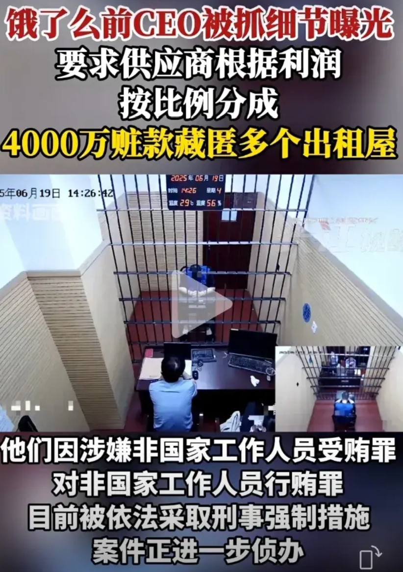 “饿了么前CEO被抓”的一个视频映入眼帘，让人大吃一惊。饿了么是阿里巴巴旗下的一