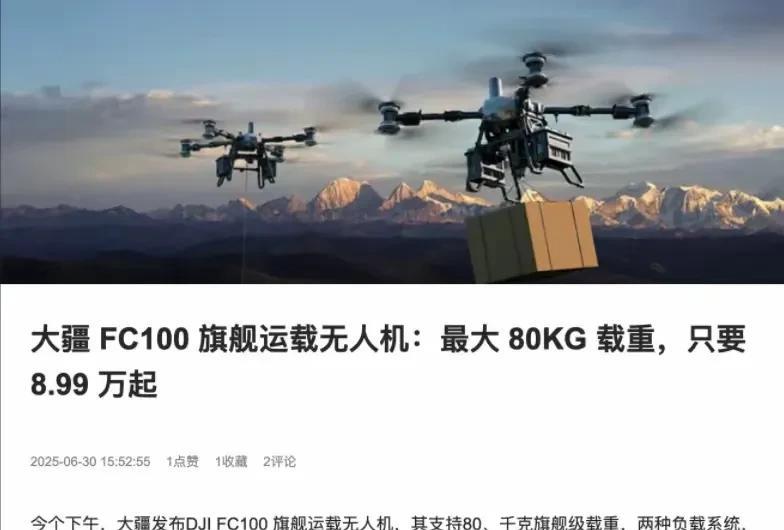 颠覆啊，实在是太颠覆了！8万多块钱，一辆二手小汽车的价格。
就可以买一个飞行器！