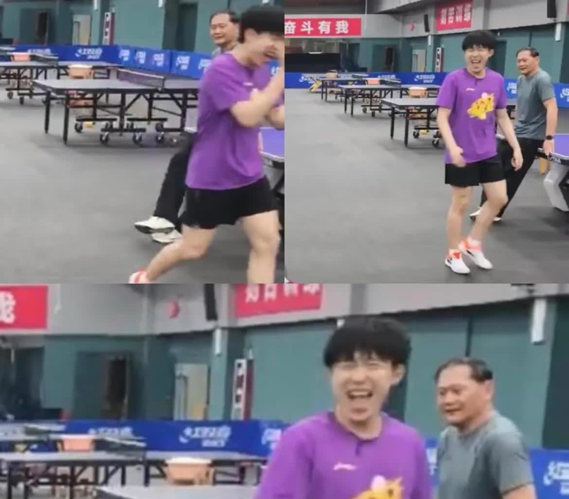 鲜活的王楚钦更新动态了！协调性体能训练，太欢乐了！这一开始真的跟东北扭秧歌一样，