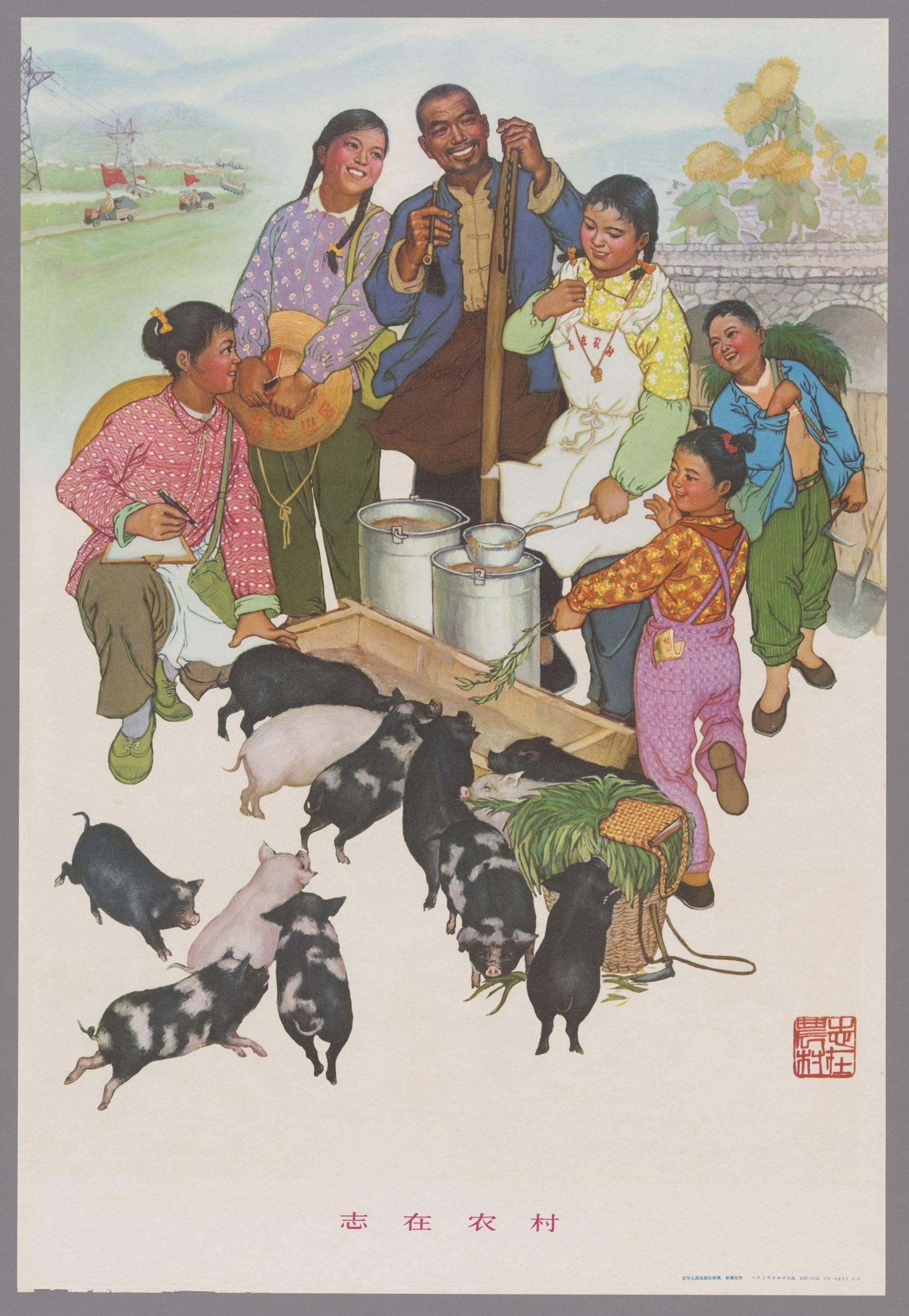 70年代老版宣传画：志在农村