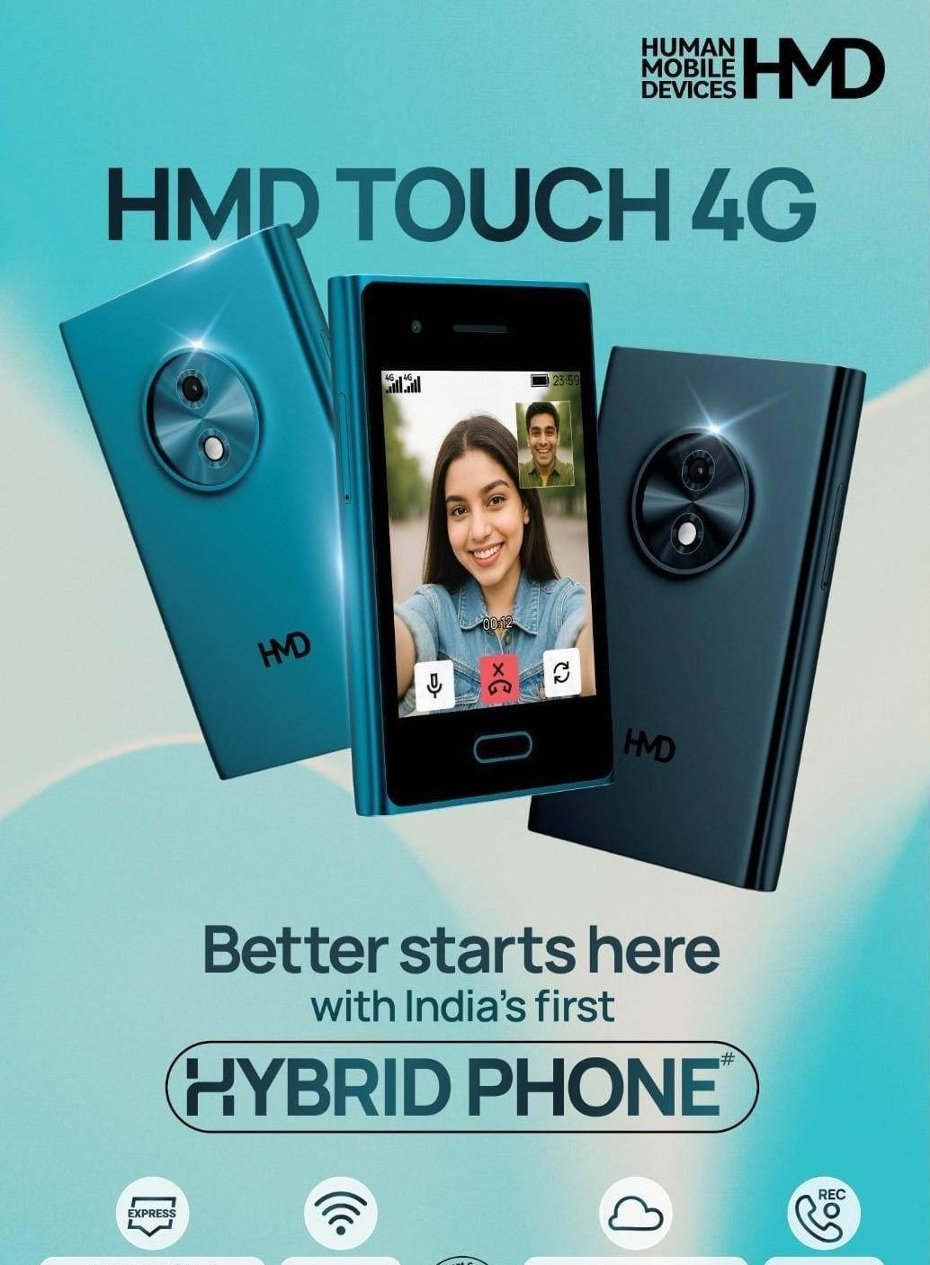 HMD 在海外出了款功能机，叫 HMD TOUCH 4G，外观造型上有点 Lum