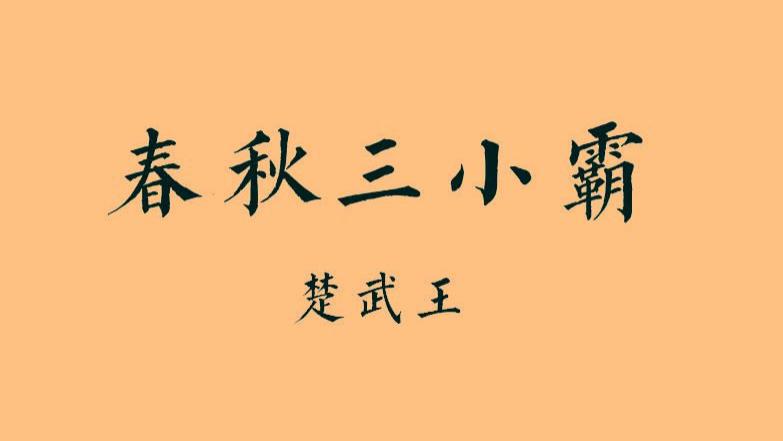 东周•春秋篇12丨春秋三小霸，楚武王：原谅我一生强悍不服周，我是蛮夷我说了算
