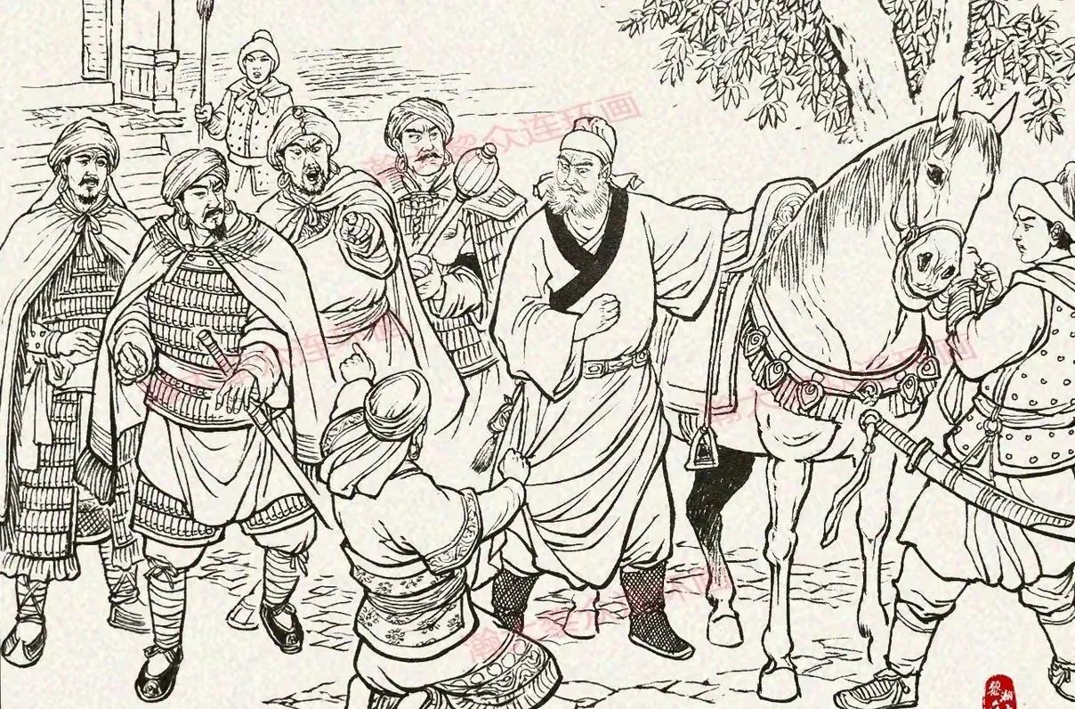 胡大海驻守金华，降将李福、刘震等欲发生叛乱，邀请胡大海前去观看弩射，胡大海不知是